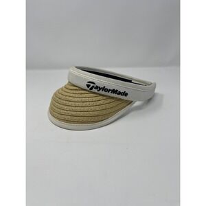 TaylorMade Golf Visor Adjustable Hat White Straw Women's TMax One Size Fits‎ All